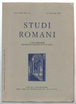 Studi Romani. Rivista Trimestrale Dell'istituto Di Studi Romani. Anno Xlix - ..