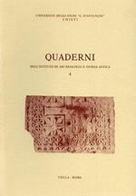 Quaderni dell'Istituto di Archeologia e Storia Antica. Disponiamo:n. 1/1980, 2/1981,