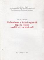 Federalismo E Statuti Regionali Dopo Modifiche