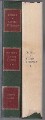 Critica E Storia Letteraria -