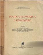 Politica economica e finanziaria Vol. I