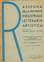 Rassegna della proprietà industriale letteraria artistica. Pubblicazione bimestrale, supplemento al n.1-2 del 1951