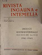 Rivista ingauna e intemelia Anno XVI-XX 1961-1965