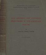 Gli archivi dei governi provvisori e straordinari 1859-1861 vol.III