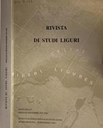 Rivista di studi Liguri anno LIX-LX 1993-1994