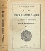 Studi nelle scienze giuridiche e sociali XV