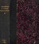 Archives d'anatomie microscopique tome X, 1908-09