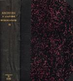 Archives d'anatomie microscopique tome XI, 1909-1910