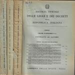 Raccolta Ufficiale delle Leggi e dei Decreti della Repubblica Italiana Anno 1961 volume d'appendice n. 6-7-18