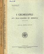 I  georgofili. Atti della accademia dei georgofili vol. XIII (142)anno 1966, dispensa I/II/III/IV. Supplemento al vol.142