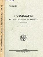 I  georgofili atti della accademia dei georgofili anno 1968 vol.XV, dispensa I-II-III-IV