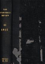 The  quarterly review. April e July 1815, vol XIII