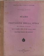 Stato di previsione della spesa per l'esercizio finanziario dal 1 luglio 1912 al 30 giugno 1913