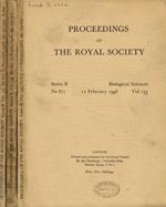 Proceedings of the royal society. Serie B, biological sciences, vol.133, fasc.871, 872, 873, anno 1946