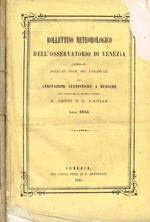 Bollettino meteorologico dell'osservatorio di Venezia con annotazioni statistiche e mediche. Anno 1868