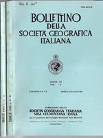 Bollettino della società geografica italiana serie XI Vol. V Fascicolo 4-6, 10-12 1988