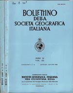 Bollettino della società geografica italiana serie XI Vol. III Fascicolo 1-6, 7-12 1986