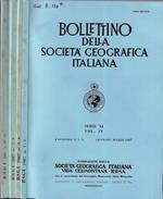 Bollettino della società geografica italiana serie XI Vol. IV Fascicolo 1-3, 4-6, 7-9, 10-12 1987