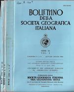 Bollettino della società geografica italiana serie XI Vol. I Fascicolo 1-6, 7-9, 10-12 1984