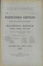 Osservatorio Geofisico del Seminario Patriarcale di Venezia bollettino mensile gennaio, febbraio, marzo 1929