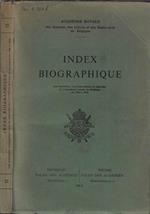Index biographique des memnres, correspondants et associes de l'Academie royale de Belgique de 1769 a 1963