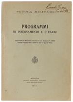 Programmi Di Insegnamento E D'Esami