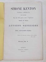 Simone Keaton. Novella americana in versi dai fatti della guerra contro l'Inghilterra 1812 al 1815 per Antonio Ghiglione autore dell'Alessandro Medici