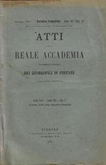 Atti della Reale Accademia economico-agraria dei Georgofili di Firenze n. 4 Anno 1916