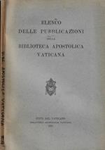 Elenco delle pubblicazioni della biblioteca Apostolica Vaticana