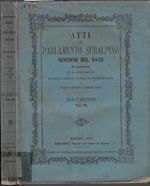 Atti del parlamento Subalpino sessione del 1852