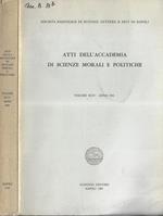 Atti dell'Accademia di scienze morali e politiche Volume XCIV 1983