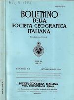 Bollettino della Società Geografica Italiana serie XI Vol. XI Fascicolo N. 1 1994