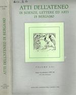 Atti dell'ateneo di scienze lettere ed arti di Bergamo volume LXI anno accademico 1997-98
