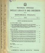 Raccolta ufficiale  delle leggi e dei decreti della repubblca italiana vol.IV, fasc.1, 2, anno 1963
