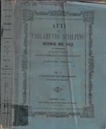 Atti del Parlamento Subalpino sessione del 1852