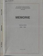 Accademia Marchigiana di Scienze, Lettere ed Arti Ancona memorie Volume XXXII 1993 1994