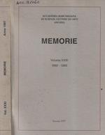 Accademia Marchigiana di Scienze, Lettere ed Arti Ancona memorie Volume XXXI 1992 1993