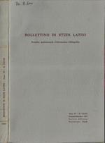 Bollettino di studi latini anno 1985 Ff. I, II, III