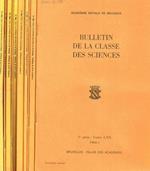 Academie royale de belgique. Bulletin de la classe des sciences. 5 serie, tome LXX, 1984