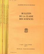 Academie royale de belgique. Bulletin de la classe des sciences. 5 serie, tome LXXIII, 1987
