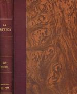 La critica. Rivista di letteratura, storia e filosofia. Volume XXVIII, terza serie, 1930