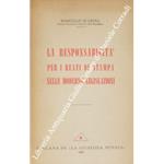 La responsabilità per i reati di stampa nelle moderne legislazioni