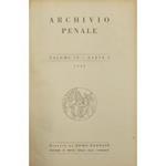 Archivio penale. Volume IV - Anno 1948