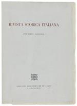 RIVISTA STORICA ITALIANA 1965. Anno LXXVII - Fascicolo I