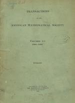 Transactions of the american mathematical society. Vol.1-5, anno 1900-1904