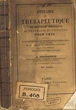 Annuaire de therapeutique de matiere medicale de pharmacie et d'hygiene pour 1875 A.Bouchardat