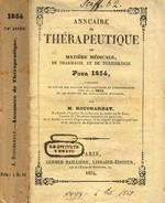 Annuaire de therapeutique de matiere medicale de pharmacie et de toxicologie pour 1854 M.Bouchardat