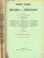 Archivio italiano di anatomia e di embriologia. Vol.LXXV, 1970 I.Fazzari, diretto da