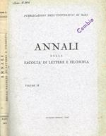 Annali della facoltà di lettere e filosofia. Vol.IX
