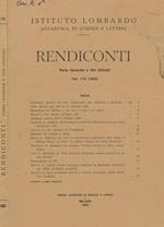 Istituto lombardo, accademia di scienze e lettere. Rendiconti. Parte generale e atti ufficiali. Vol.116 (1982)